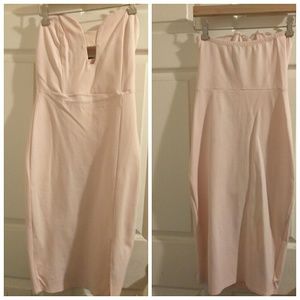 Pink strapless dress